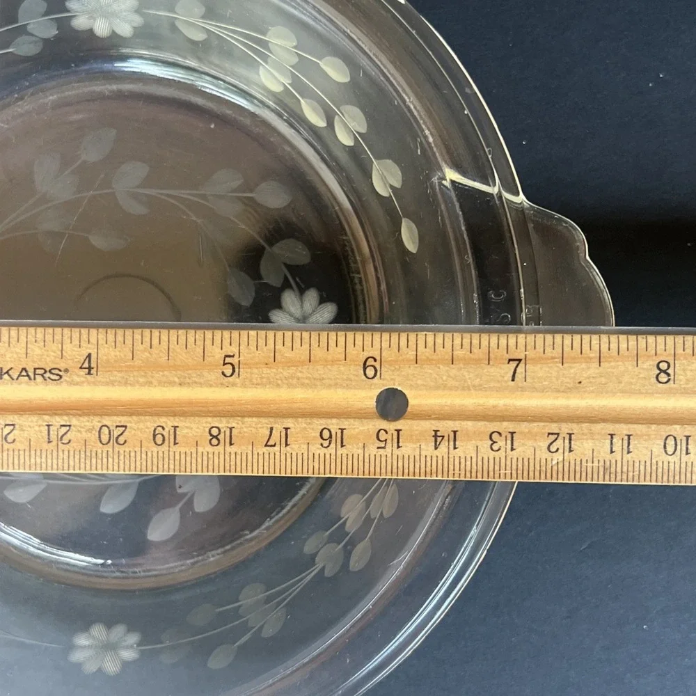 Vintage PYREX Clear Glass Flat Rimmed Pie/Tart Plate 6
